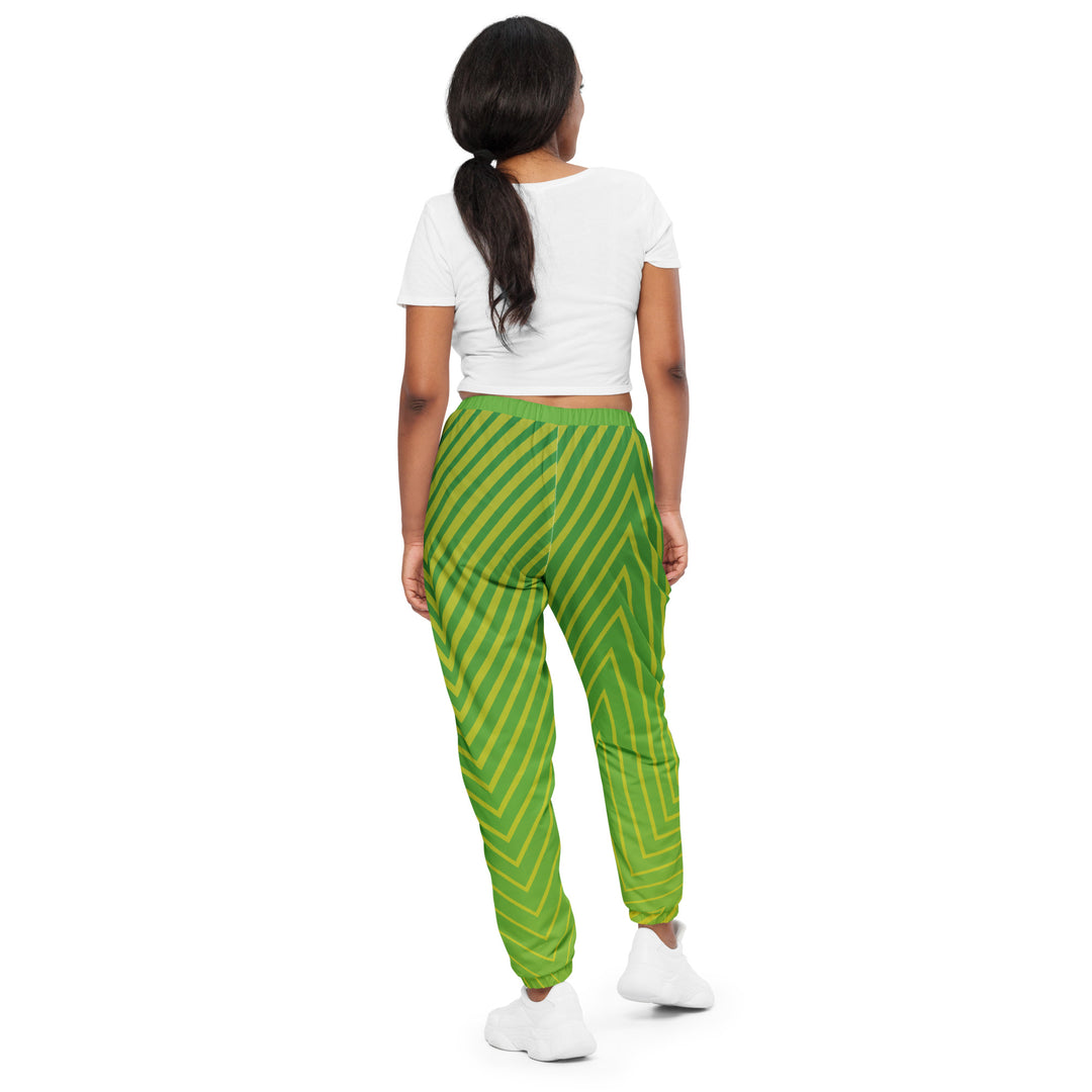 Unisex Track Pants - Green-Yellow Star