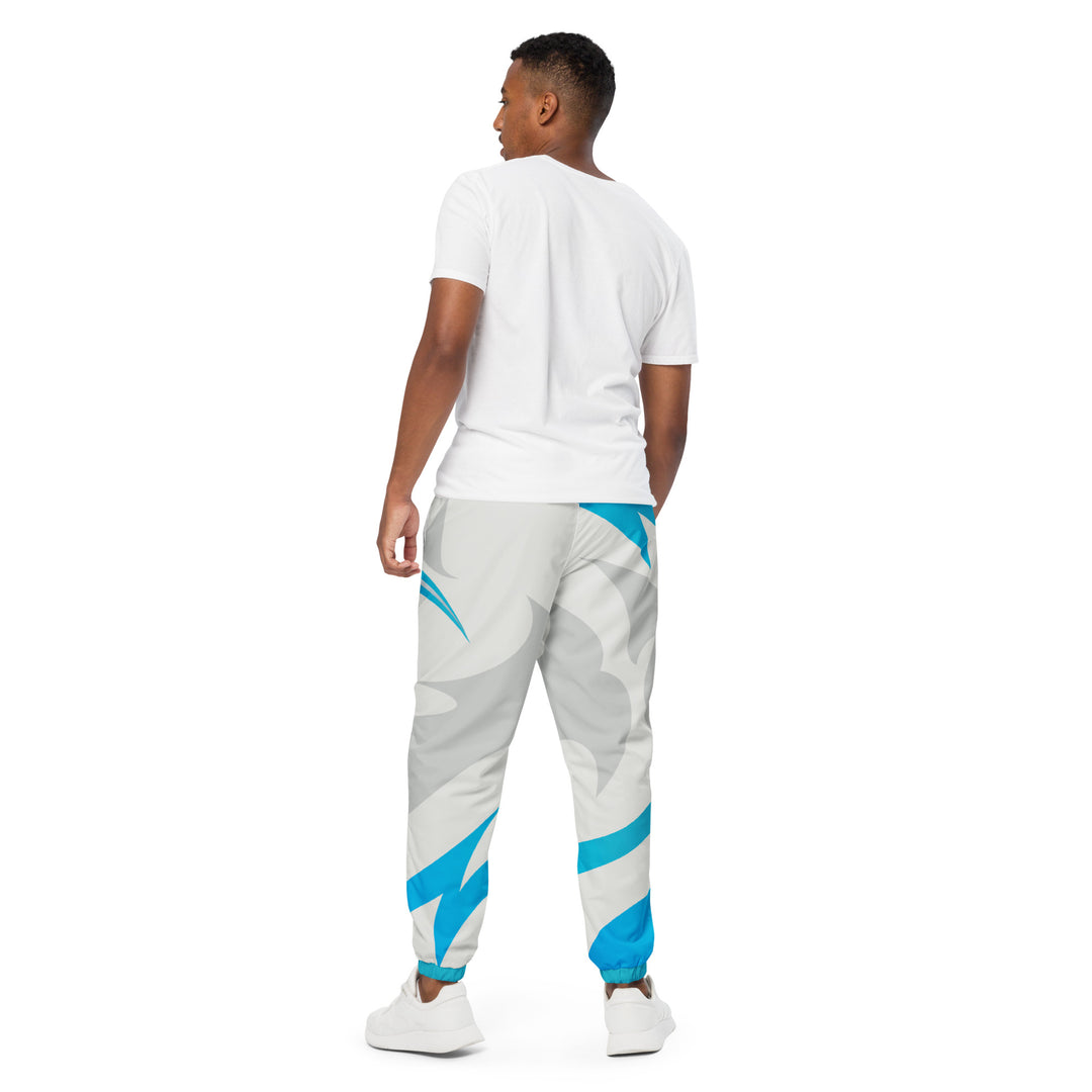 Unisex Track Pants - White-Blue Blast