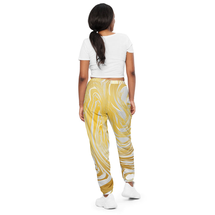 Unisex Track Pants - White-Yellow Blend