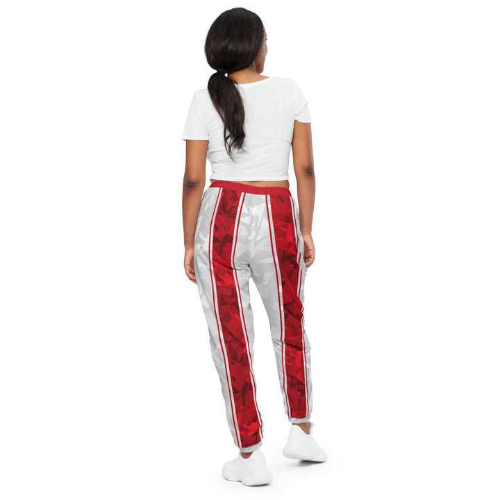 Unisex Track Pants - Grey-Red Bar