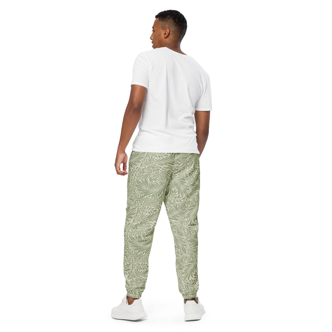 Unisex Track Pants - Beige-Green Flower