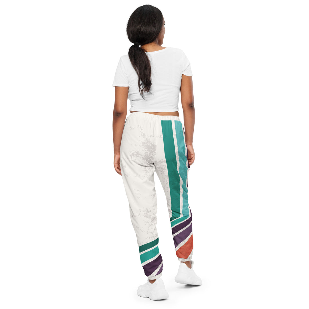 Unisex Track Pants - White-Green Run