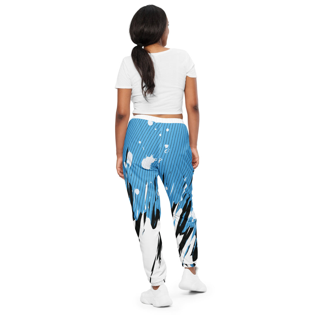 Unisex Track Pants - Blue-White Splash