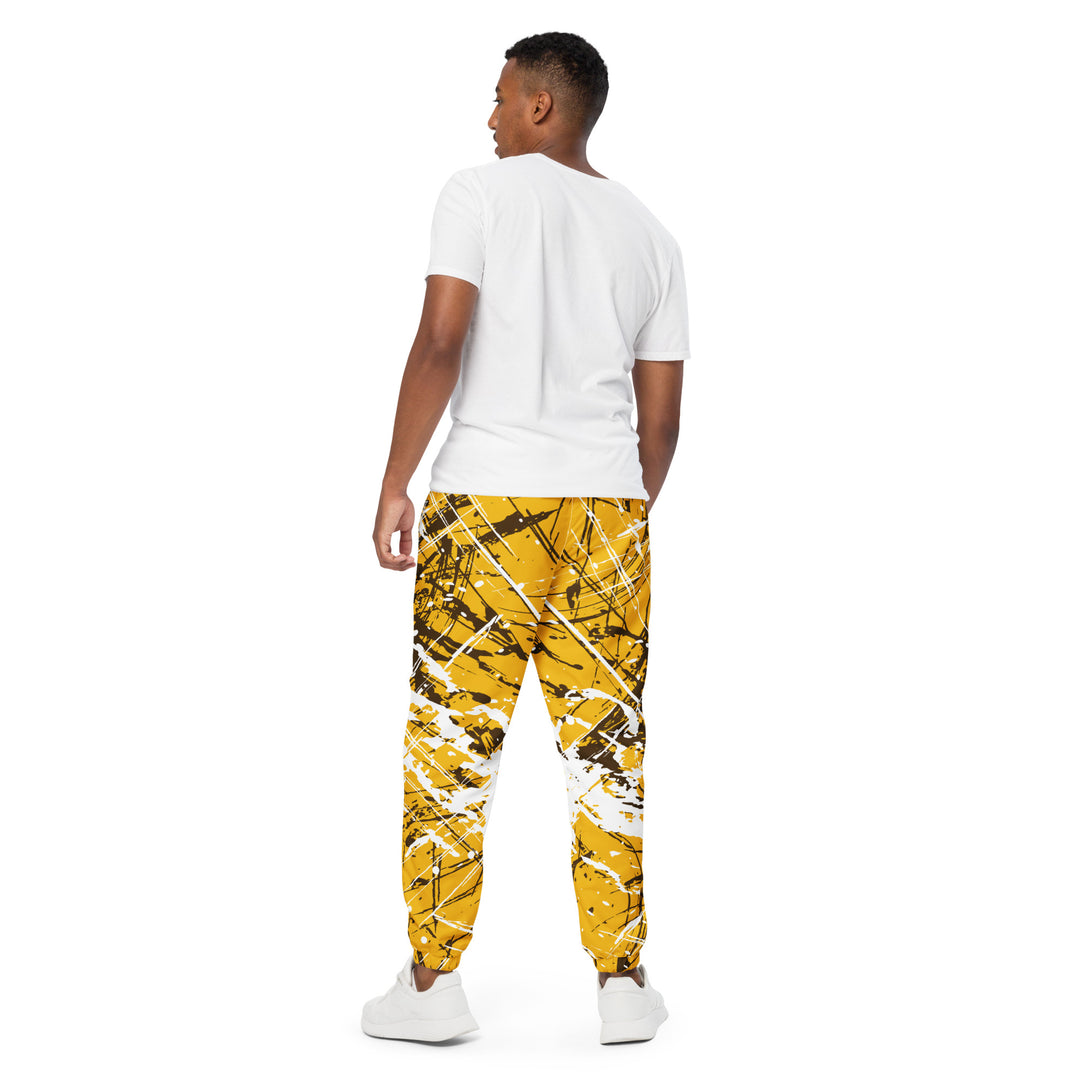 Unisex Track Pants - Yellow-White Grains