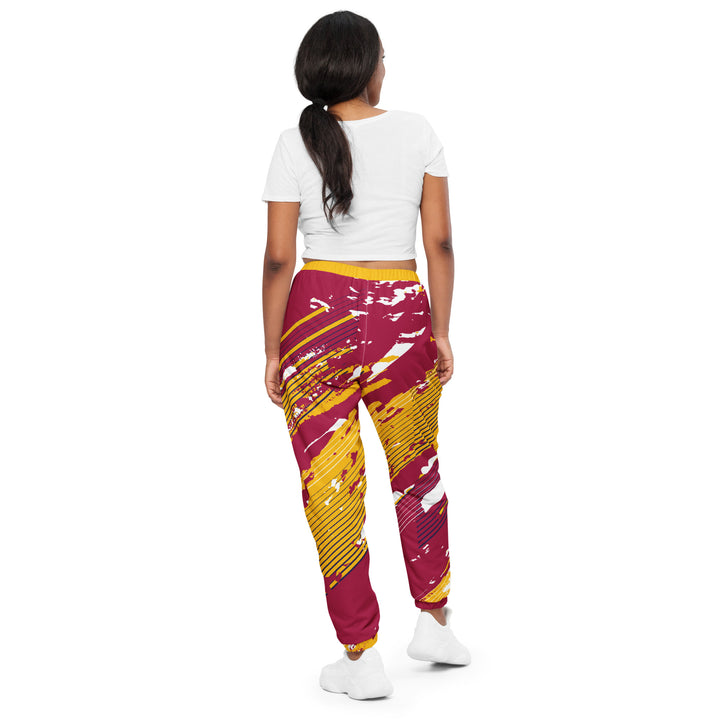 Unisex Track Pants - Yellow-Red Sun