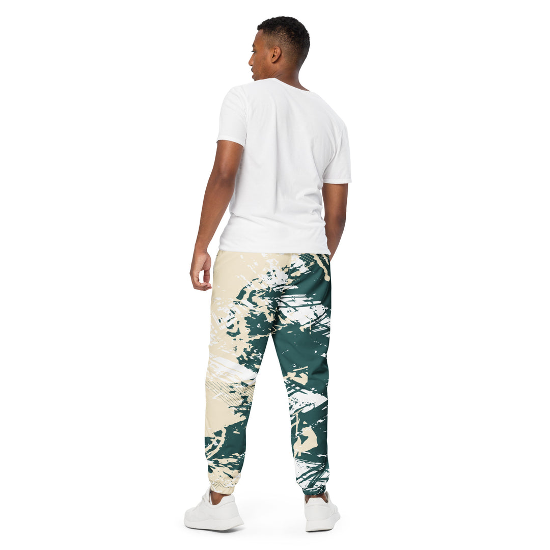 Unisex Track Pants - Beige-Green Capture