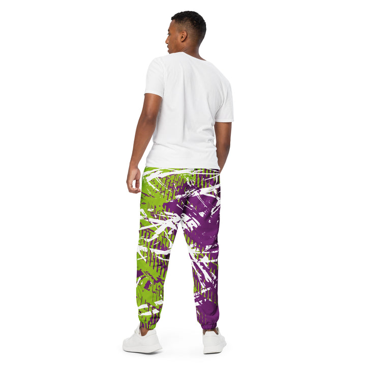 Unisex Track Pants - Purple-Green Force