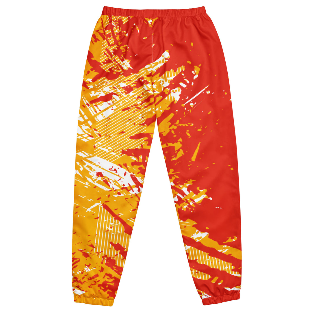 Unisex Track Pants - Red-Orange Force