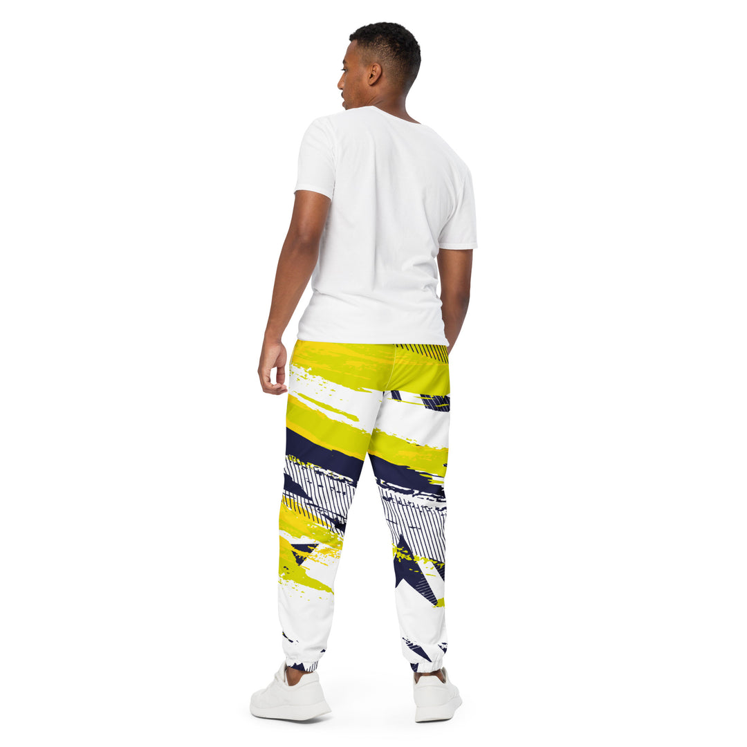 Unisex Track Pants - White-Yellow Basic