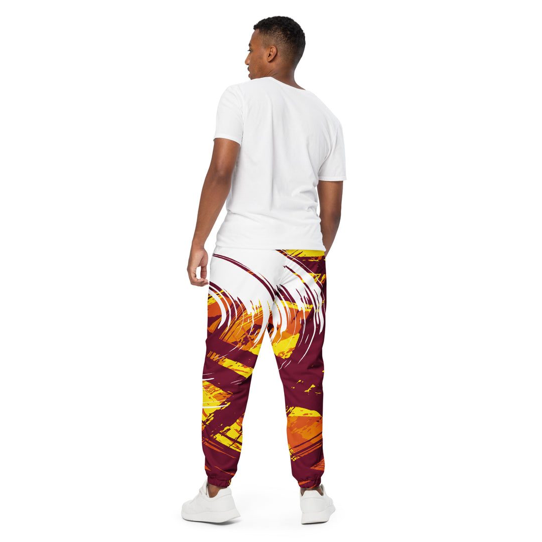 Unisex Track Pants - Red-Yellow Start