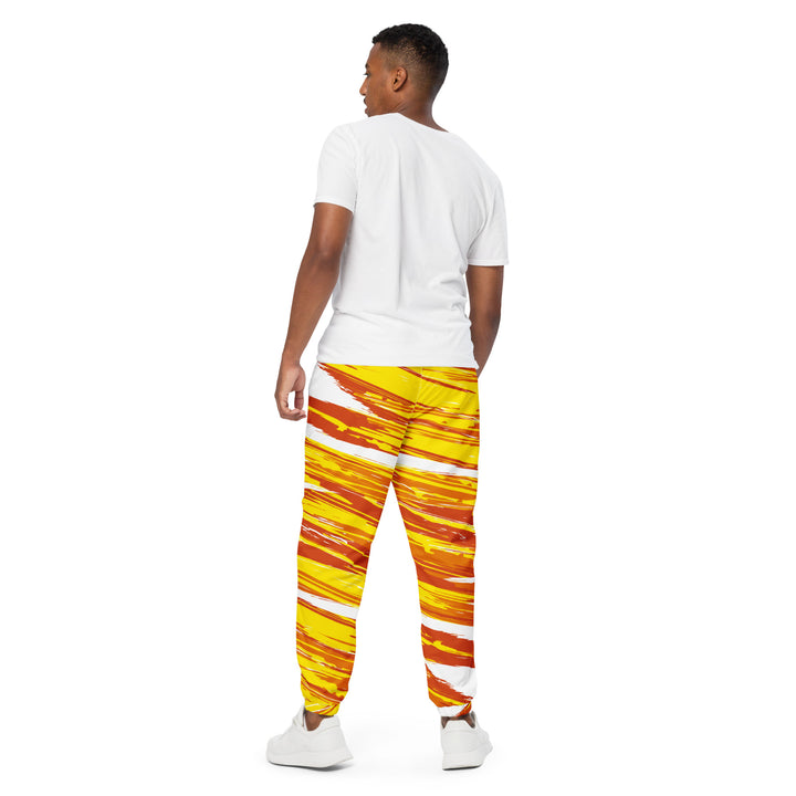 Unisex Track Pants - Yellow-Orange Beam