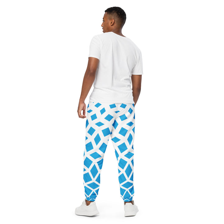 Unisex Track Pants - Blue-White Free