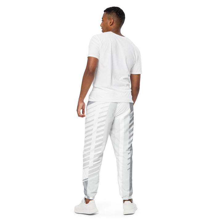 Unisex Track Pants - Grey-White Tracks