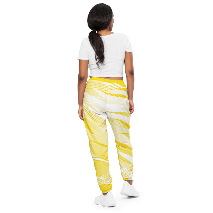 Unisex Track Pants - Yellow-White Track