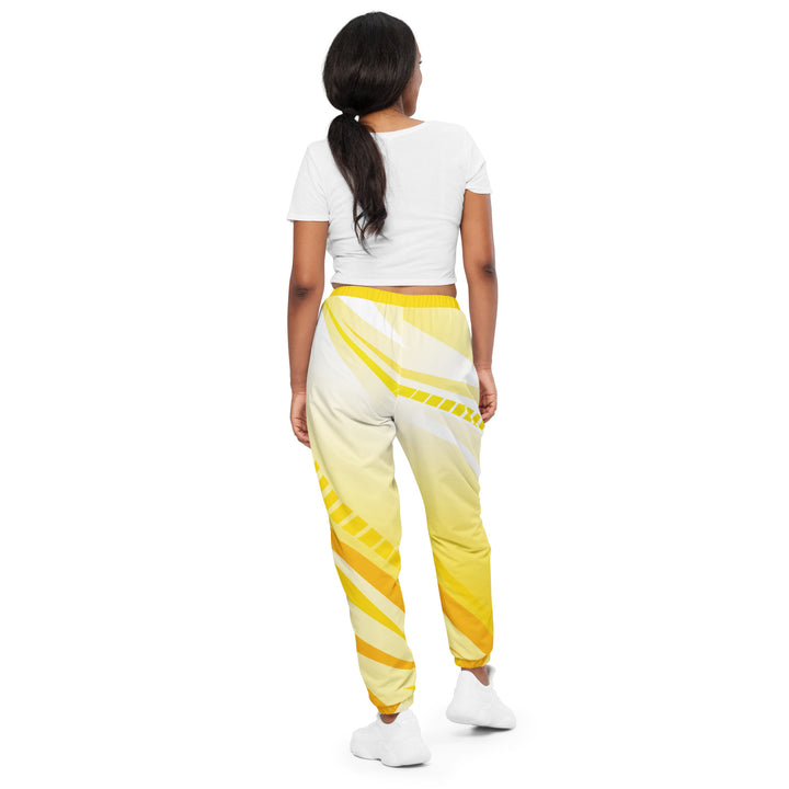 Unisex Track Pants - Yellow-White Shine