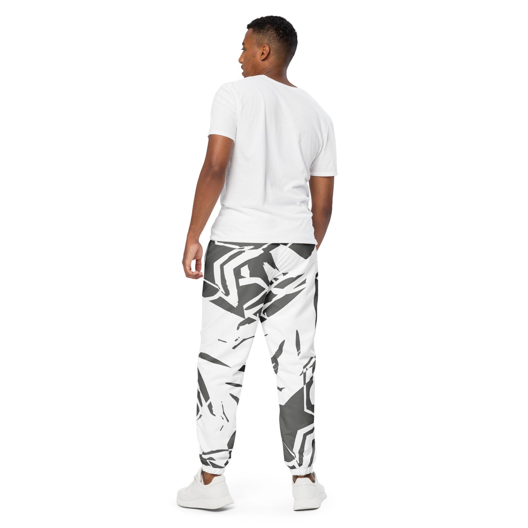 Unisex Track Pants - Grey-White Star