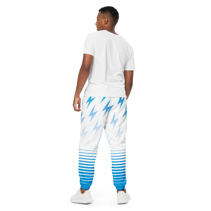 Unisex Track Pants - Blue-White Bolt