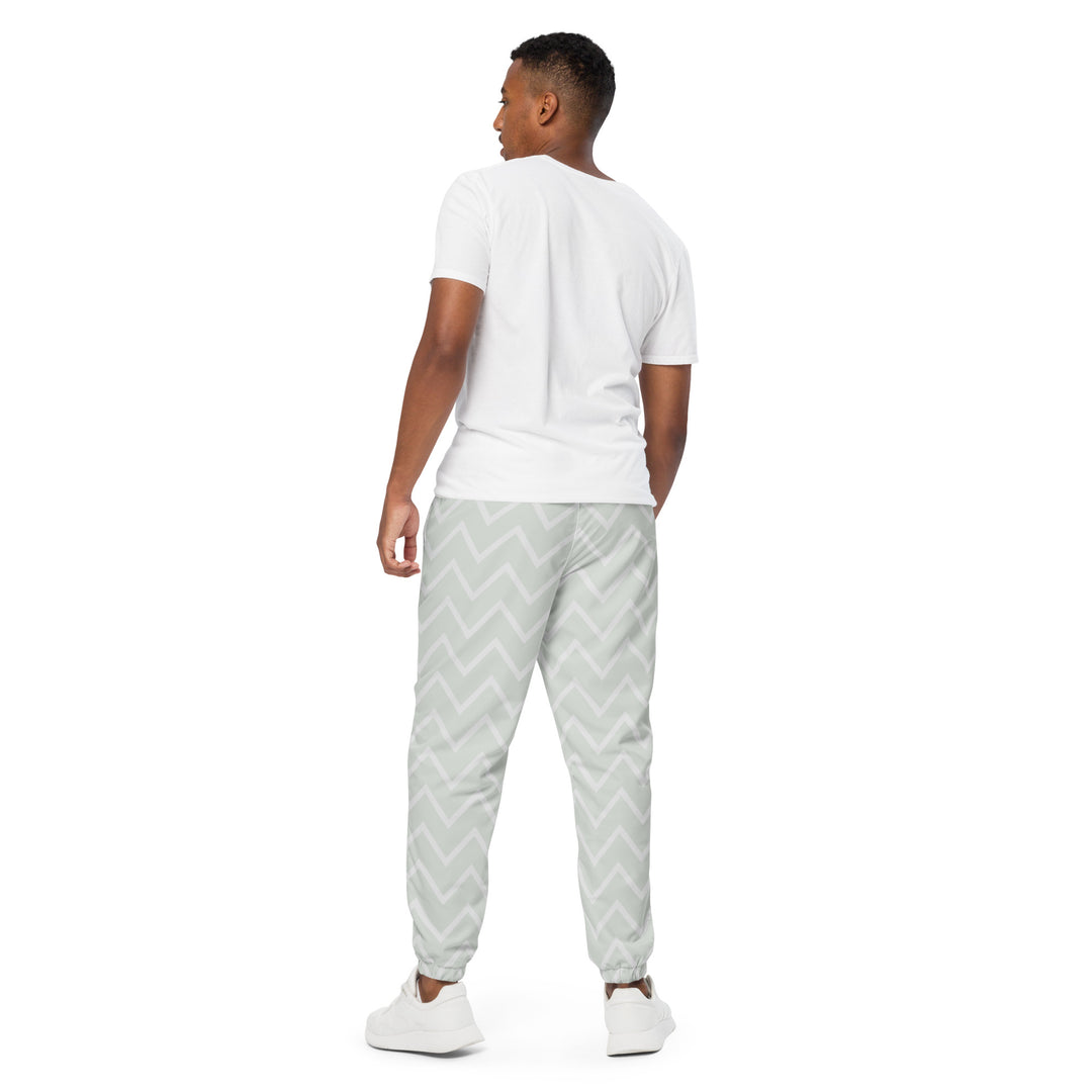 Unisex Track Pants - Grey-Green Jagged