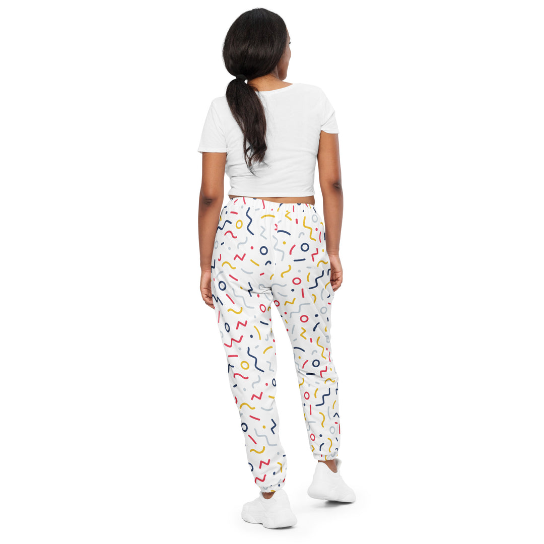 Unisex Track Pants - White-Red Party