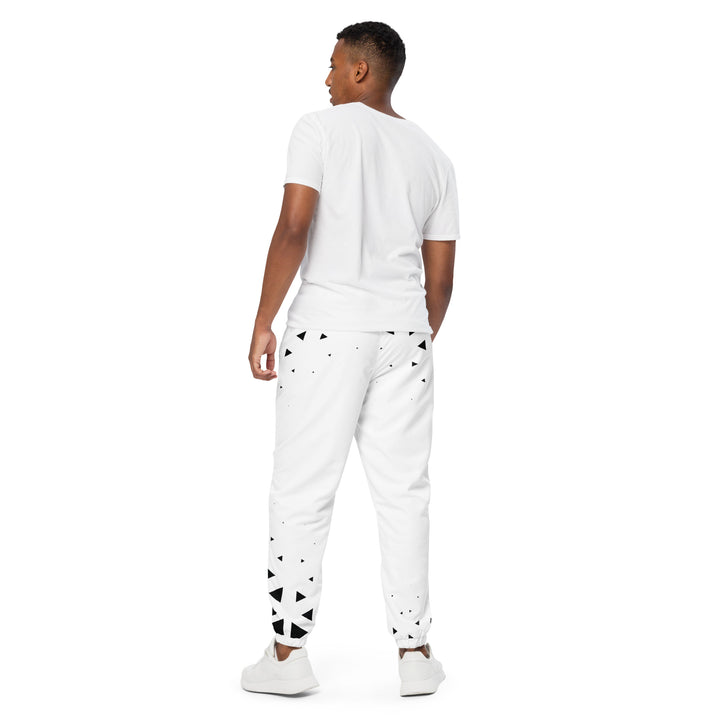 Unisex Track Pants - White-Black Shrink