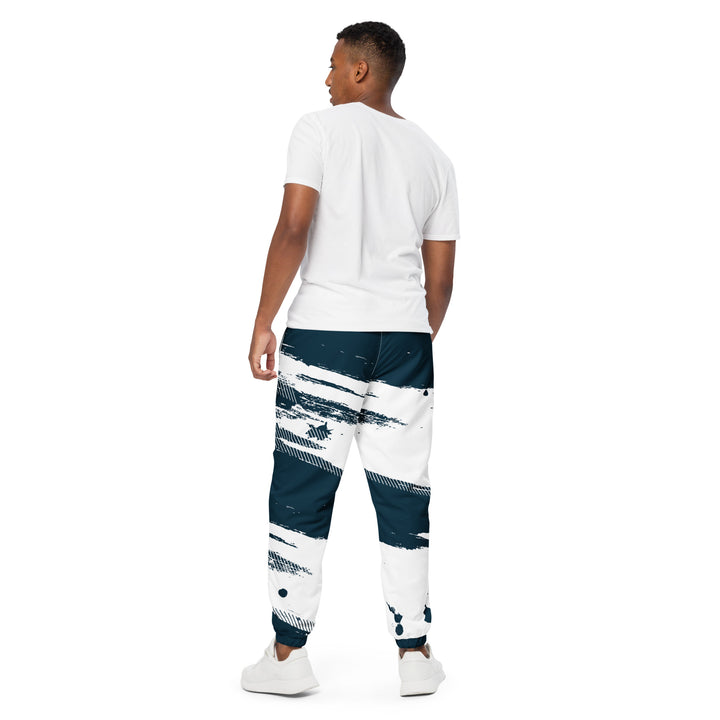 Unisex Track Pants - Blue-White Leader