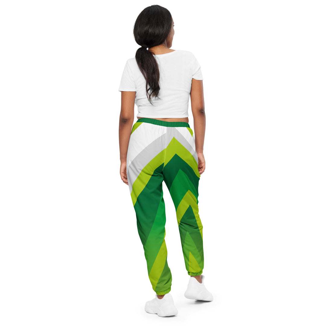 Unisex Track Pants - Green-White Top