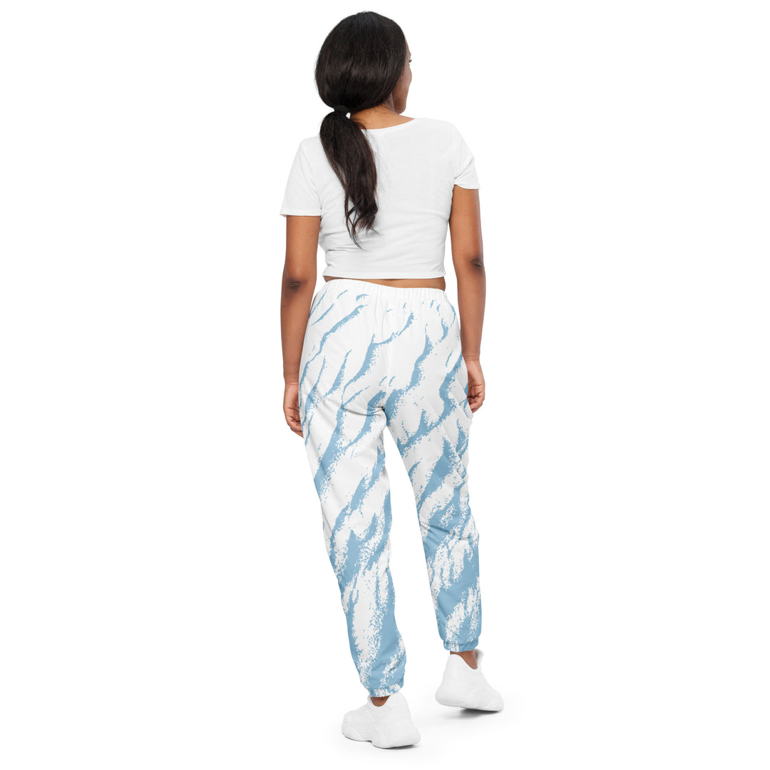 Unisex Track Pants - Blue-White Sand