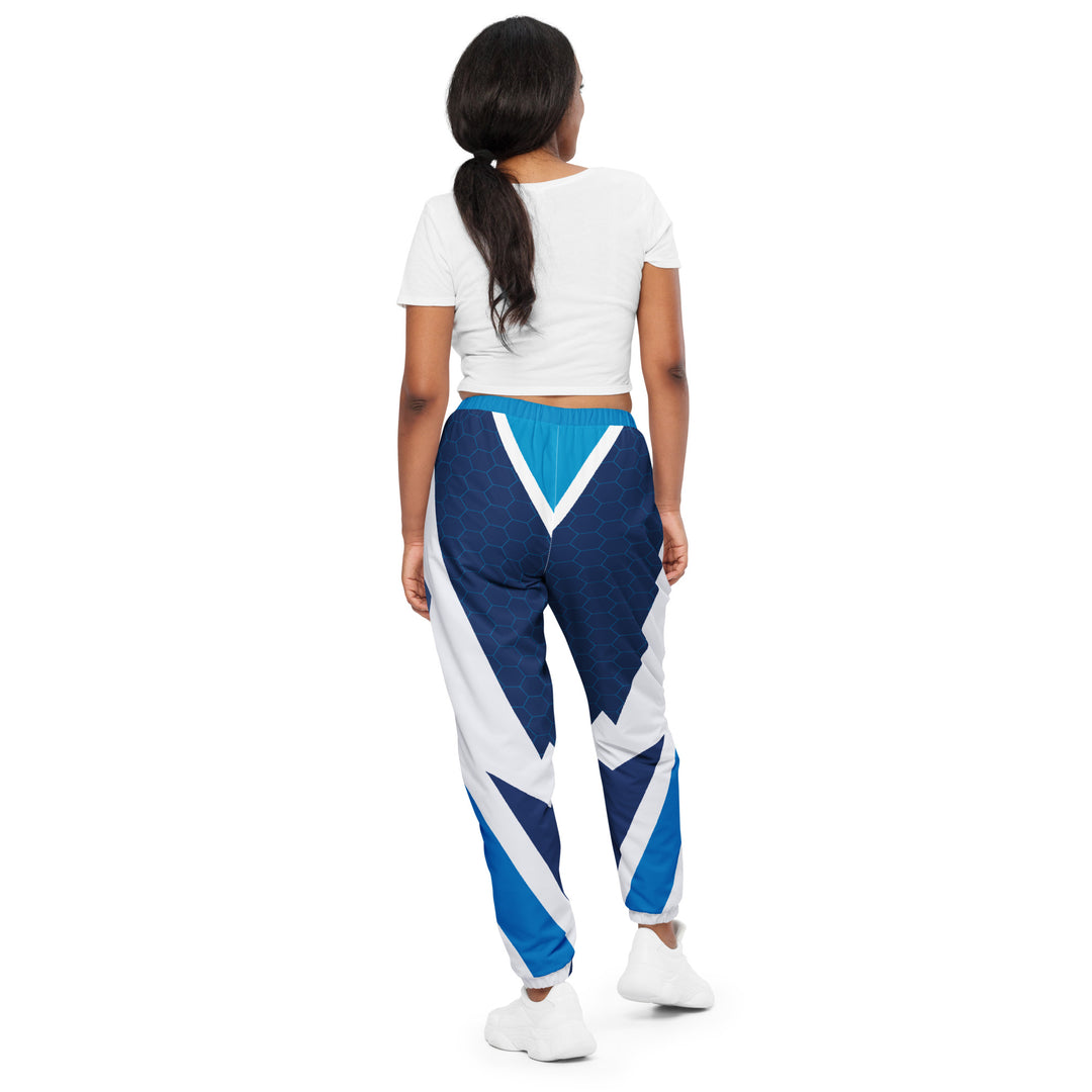 Unisex Track Pants - Blue-White Unit