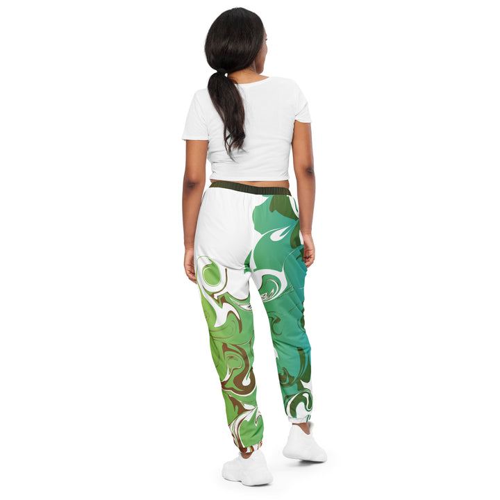 Unisex Track Pants - Green-White Soap