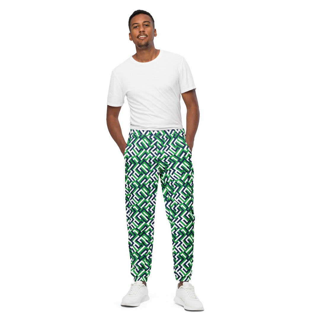 Unisex Track Pants - Green Maze