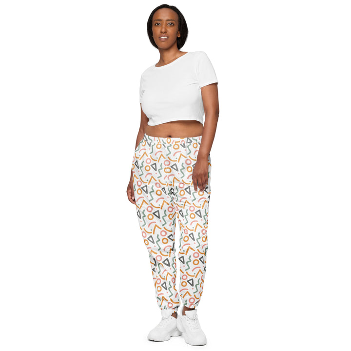 Unisex Track Pants - White Riddle