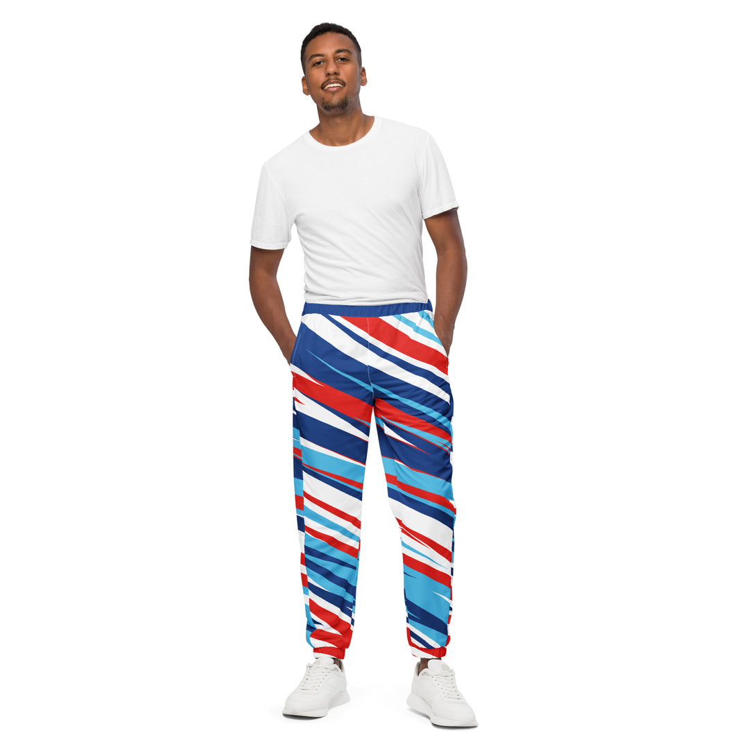 Unisex Track Pants - Red-Blue Speed