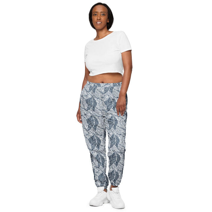 Unisex Track Pants - White Leaves