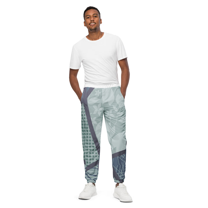 Unisex Track Pants - Green-Blue Leaves