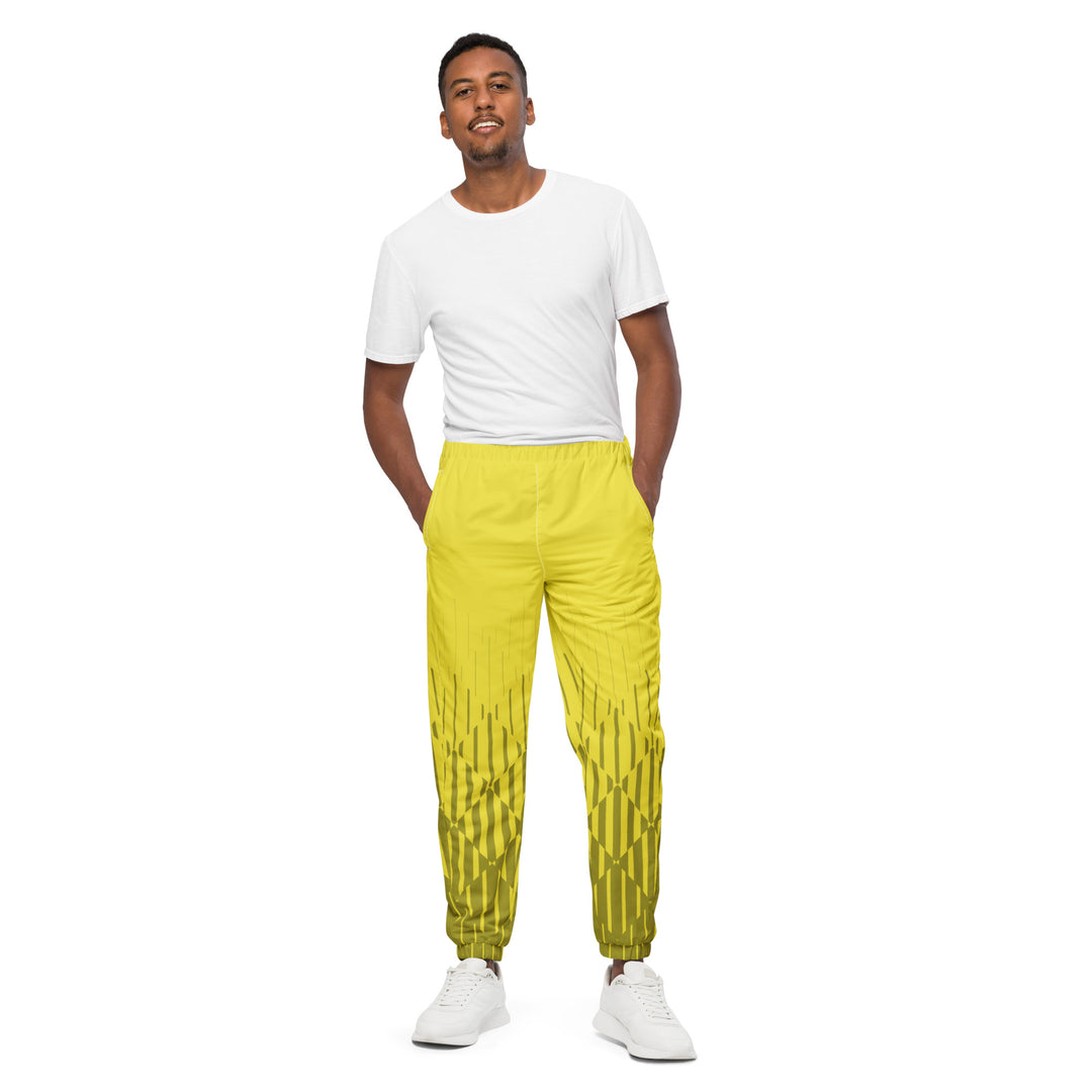 Unisex Track Pants - Yellow Distortion