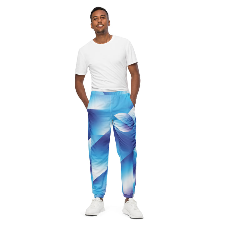 Unisex Track Pants - White-Blue Sky