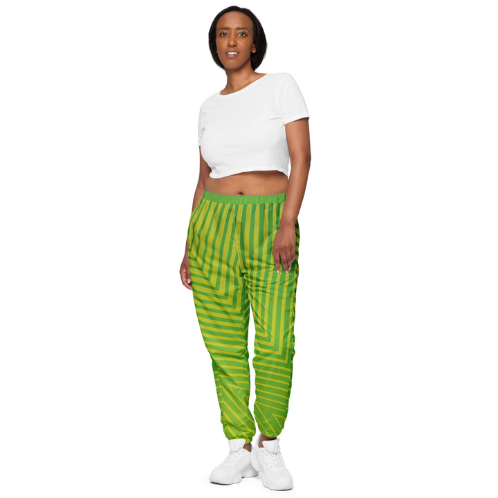 Unisex Track Pants - Green-Yellow Star