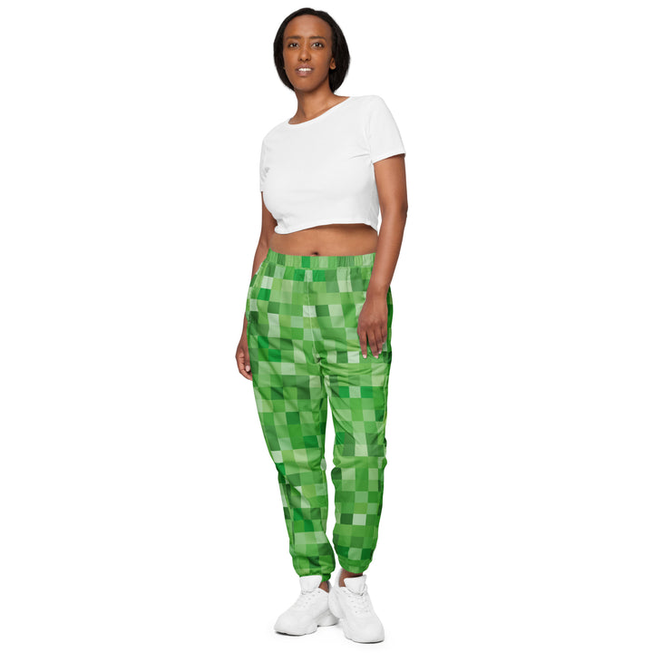 Unisex Track Pants - Green Pixel