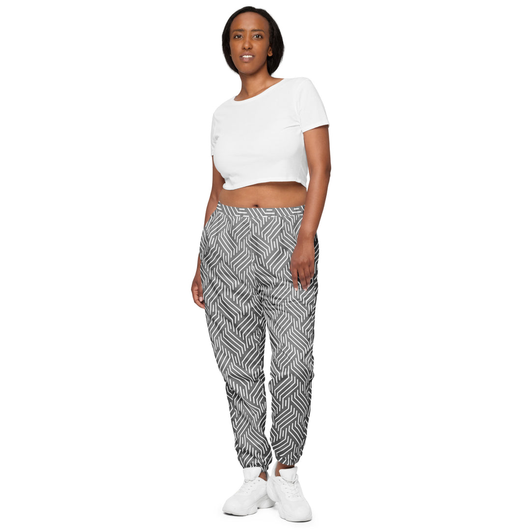 Unisex Track Pants - Grey-White Lap