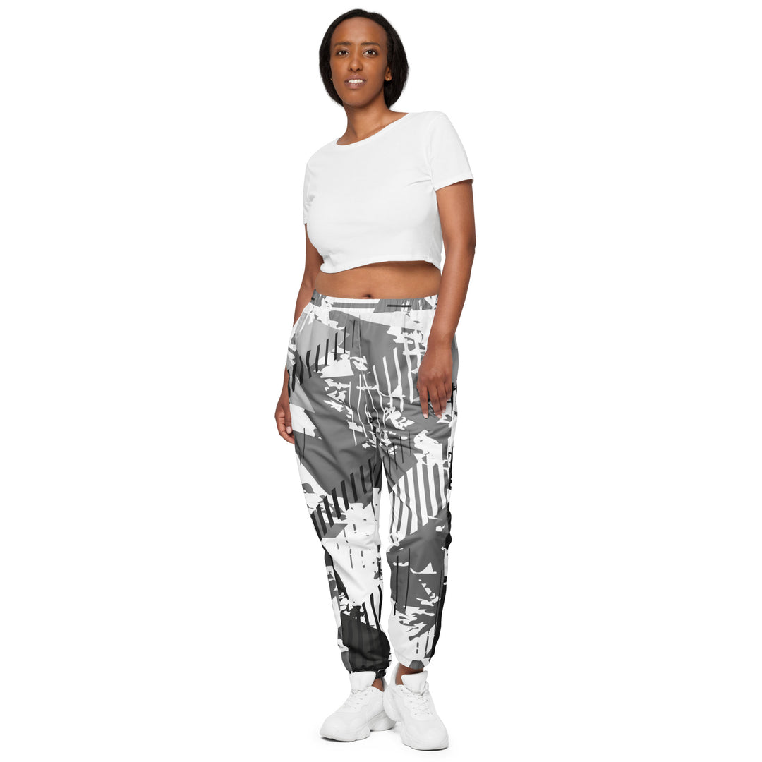 Unisex Track Pants - White-Gray Track