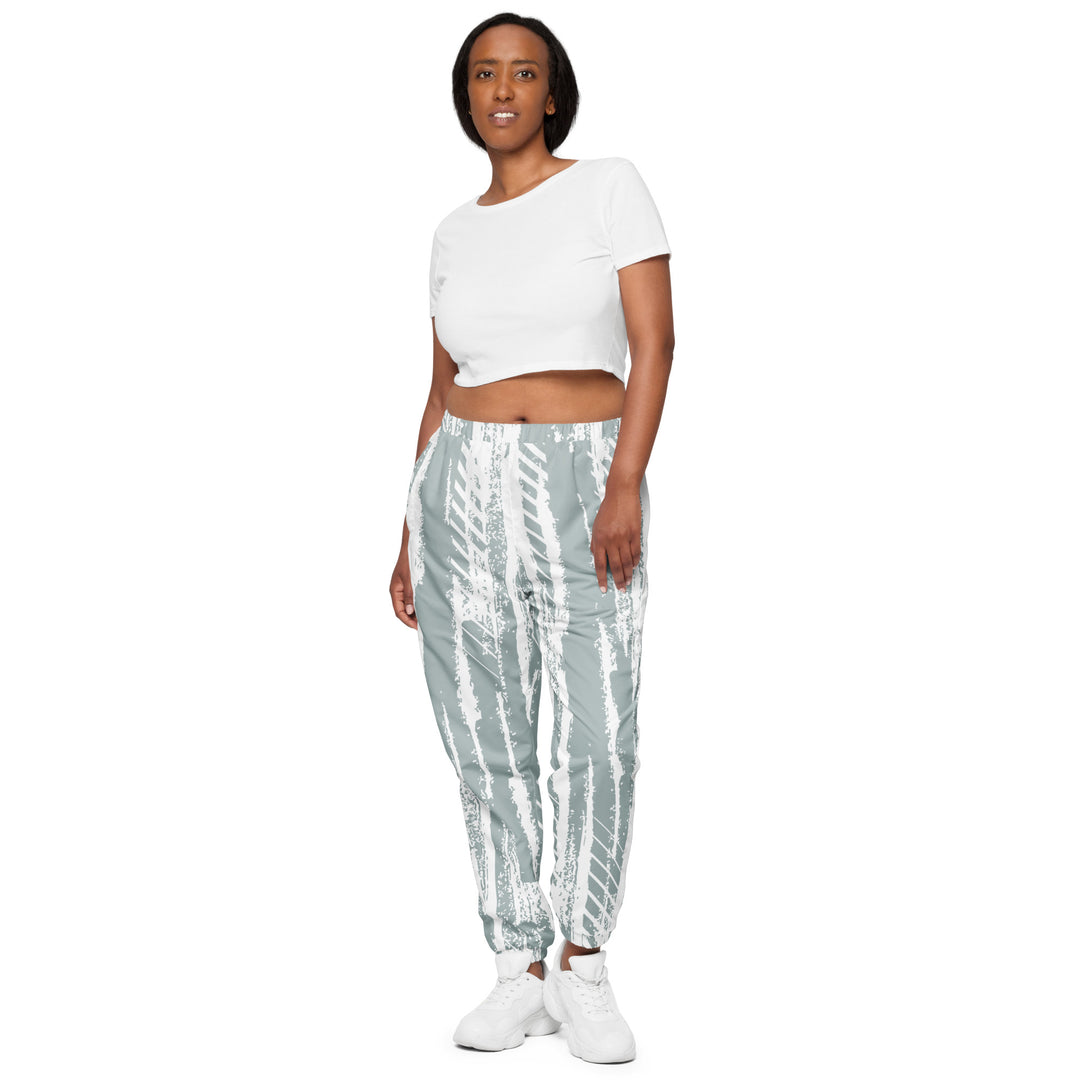 Unisex Track Pants - White-Grey Sprint