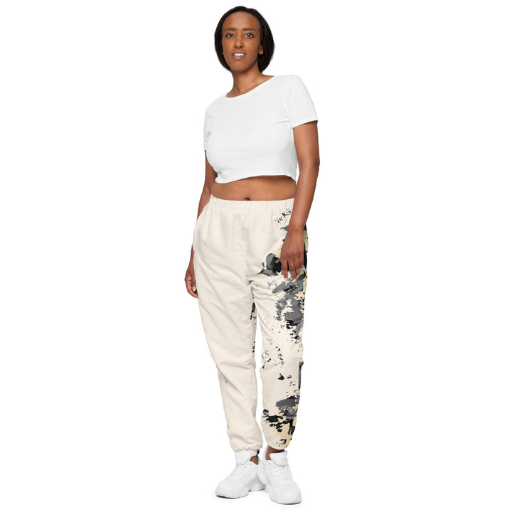 Unisex Track Pants - Beige-Grey Try