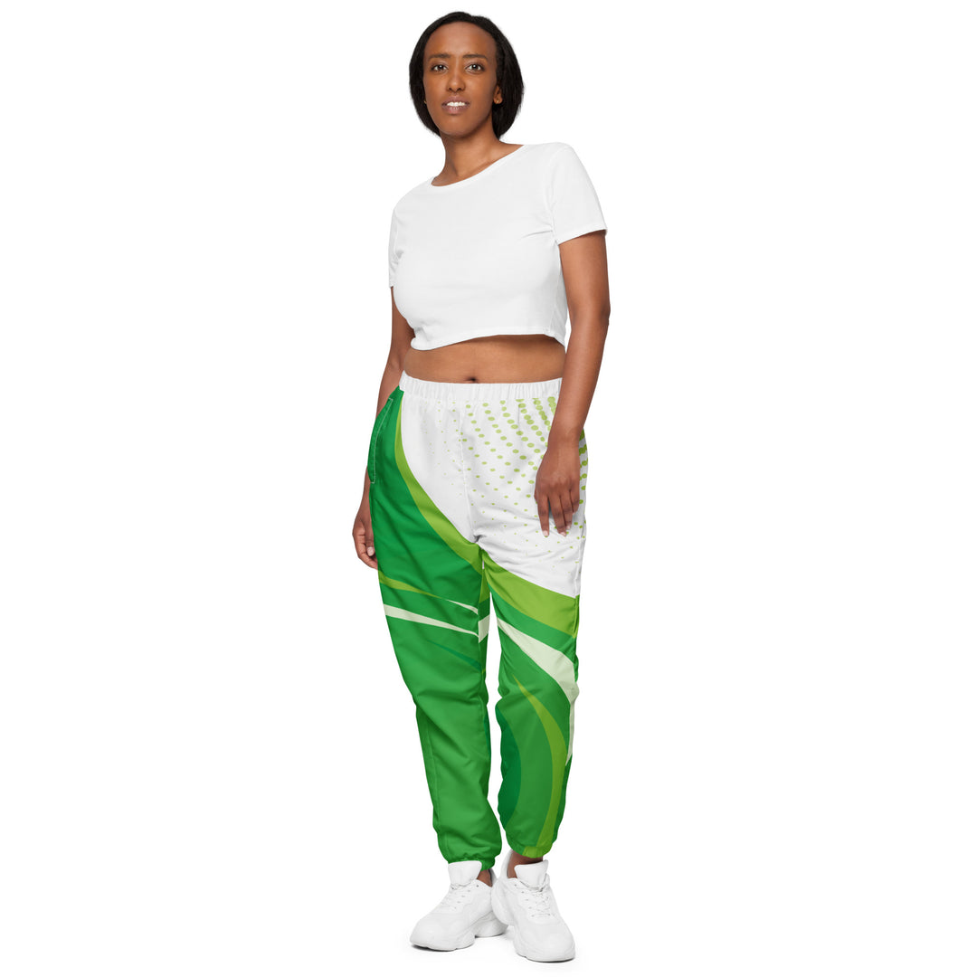 Unisex Track Pants - White-Green One