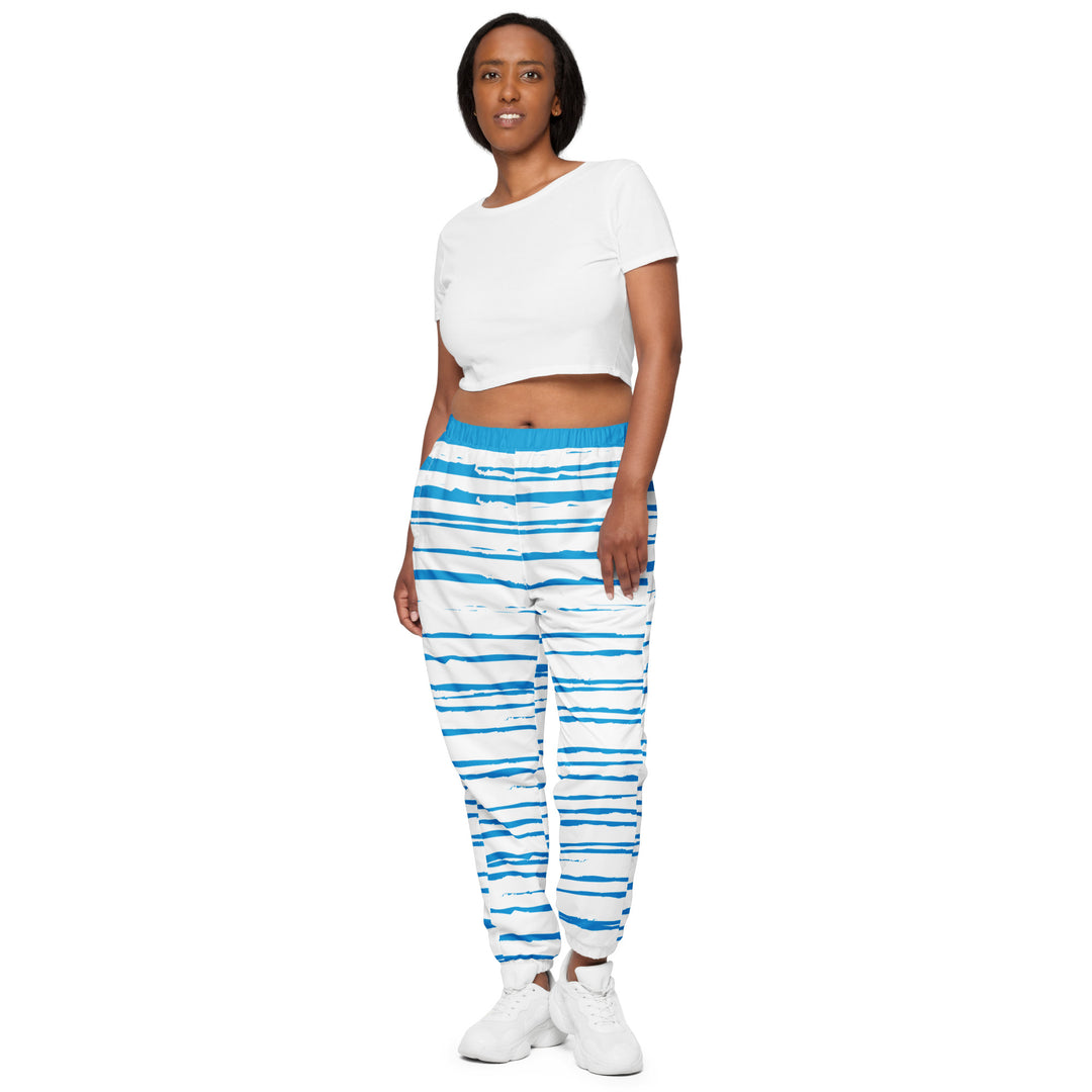 Unisex Track Pants - Blue-White First