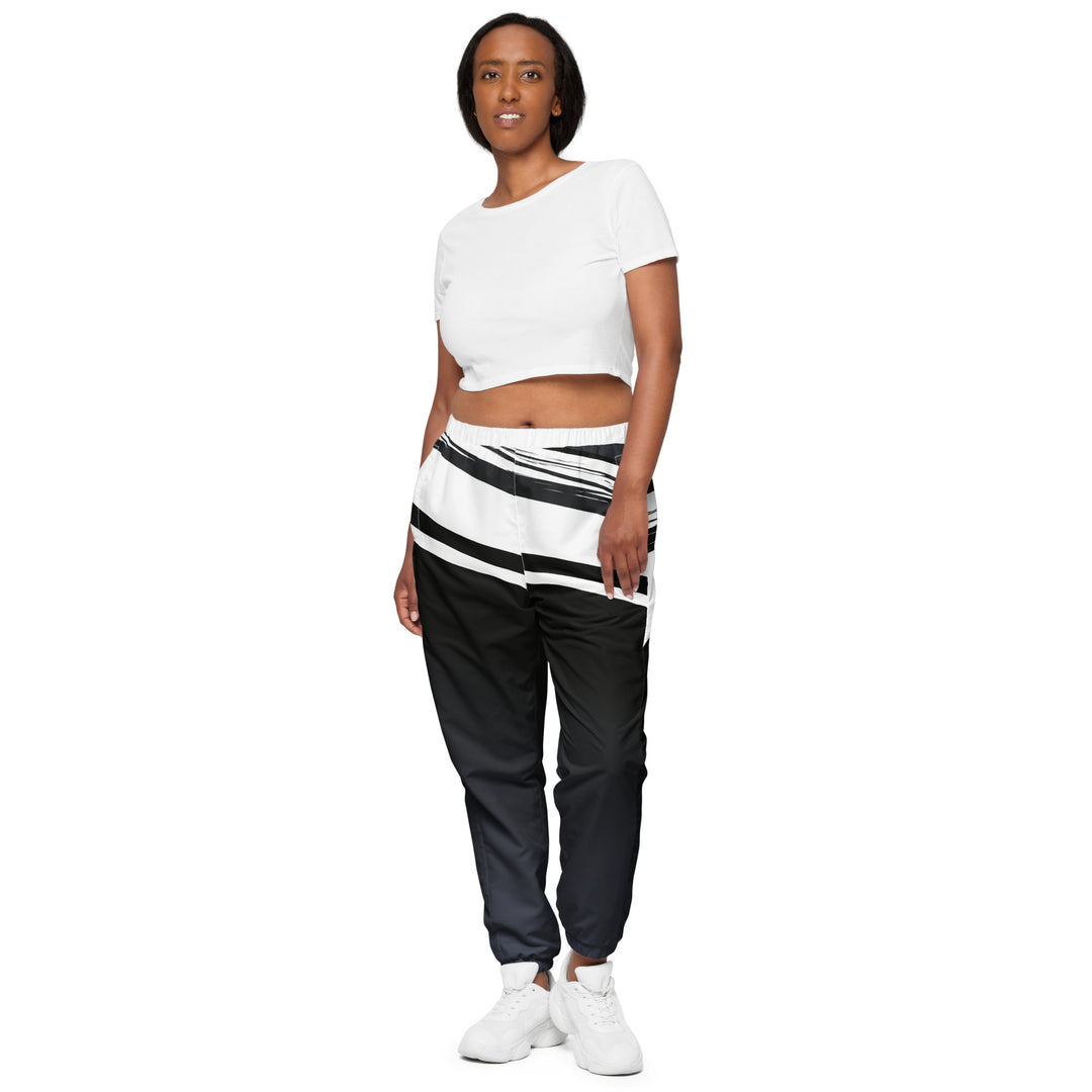 Unisex Track Pants - Grey-White Casual