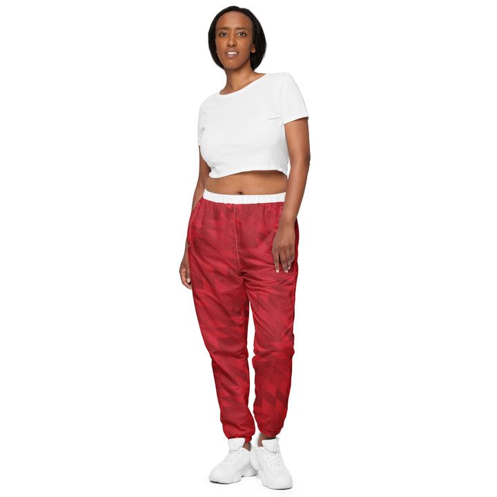 Unisex Track Pants - Red-White Missile