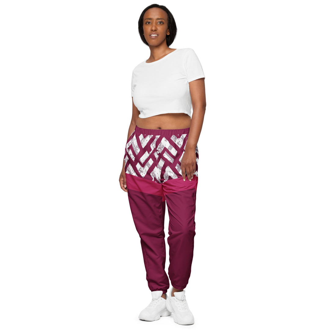 Unisex Track Pants - Red-White Limit