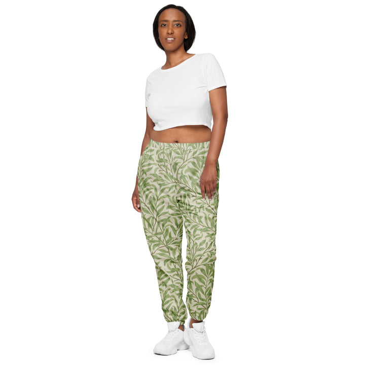 Unisex Track Pants - Beige-Green Plant