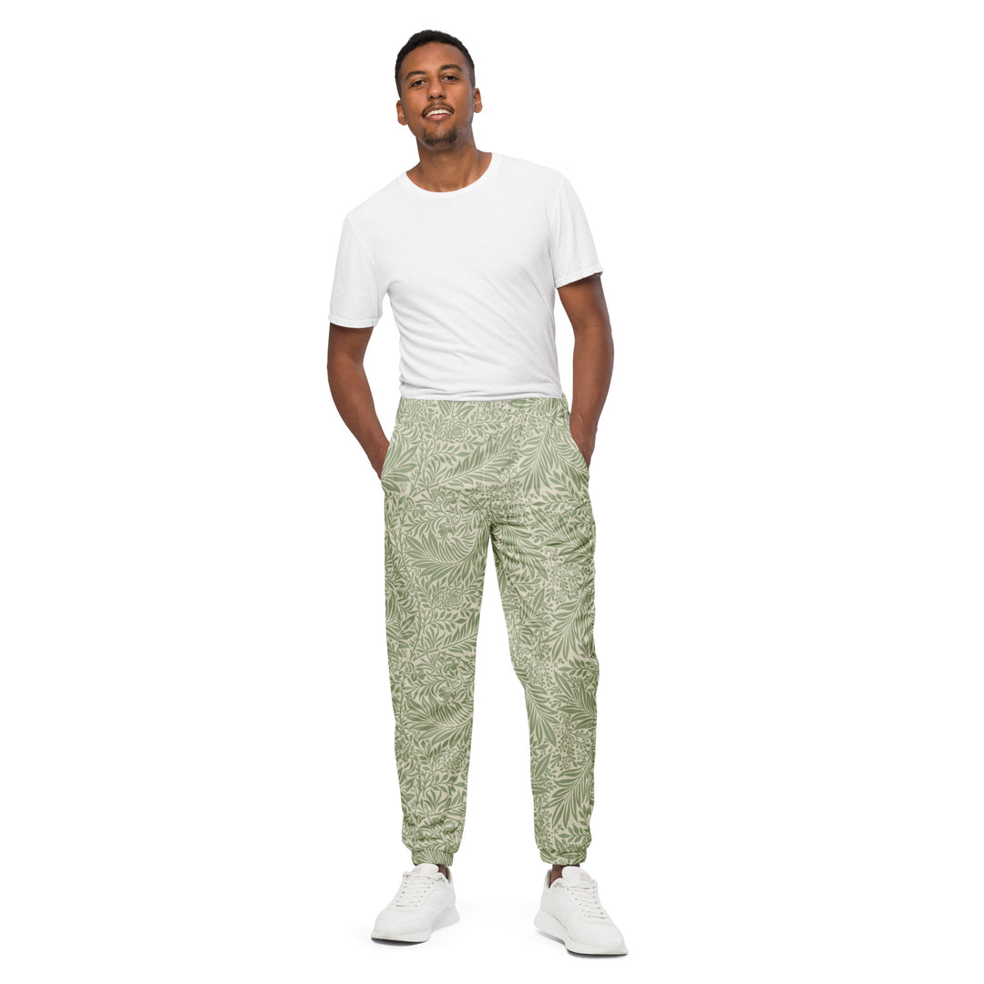 Unisex Track Pants - Beige-Green Flower