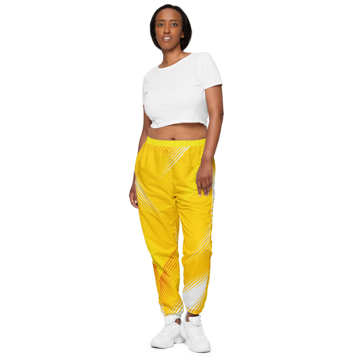 Unisex Track Pants - Yellow-White Day